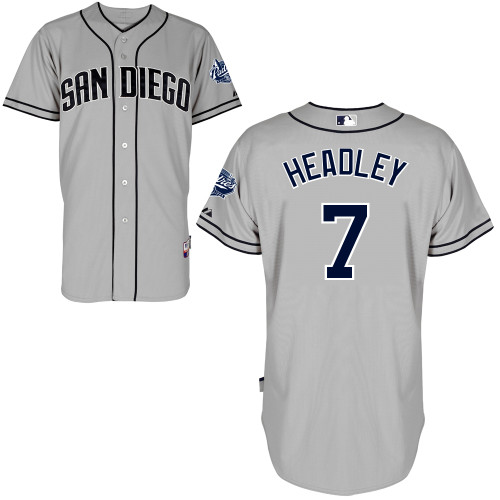 Chase Headley #7 MLB Jersey-San Diego Padres Men's Authentic Road Gray Cool Base Baseball Jersey